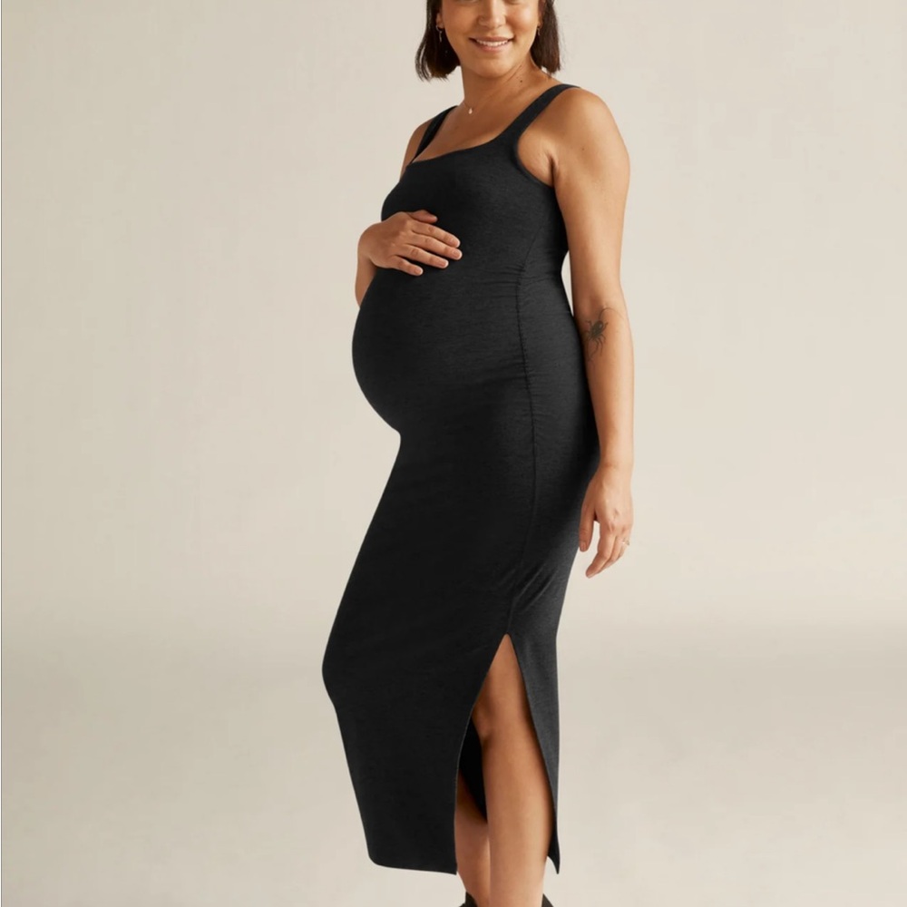 Beyond Yoga Spacedye Maternity Dress in Darkest Night